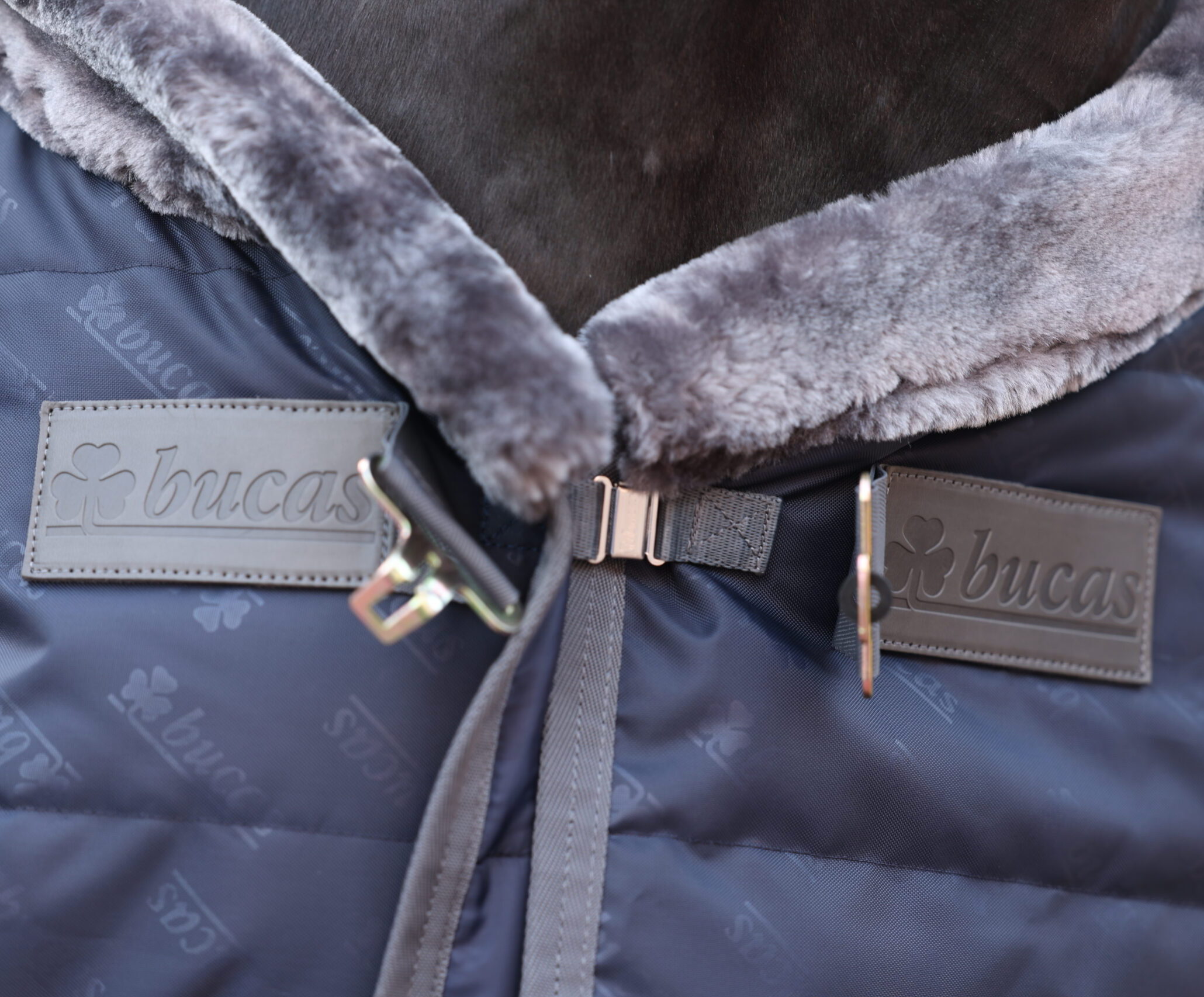 Couverture d'écurie Bucas Show-Line 150g SF Marine / gris Bleu