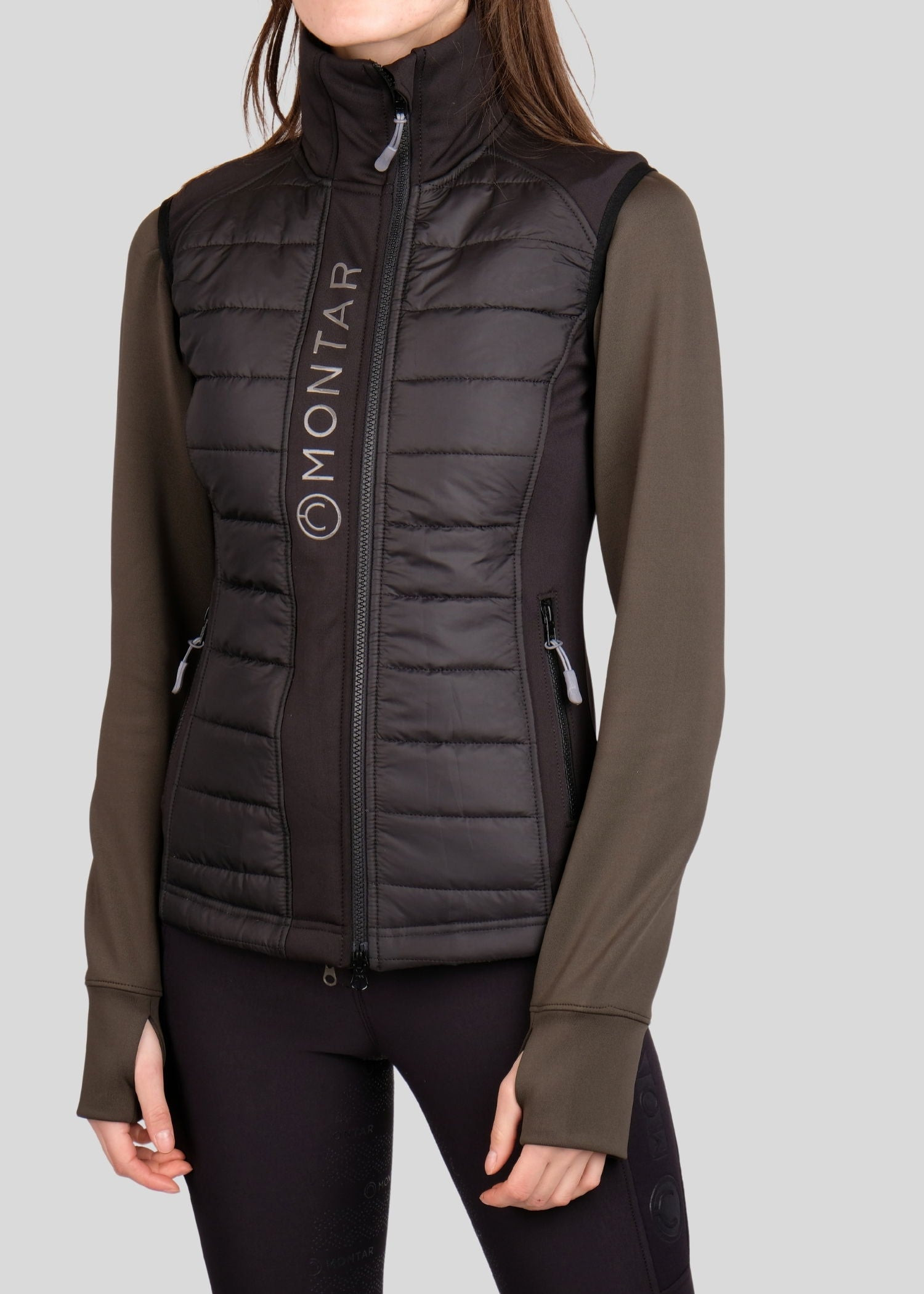 Mouwloze bodywarmer Montar Emma Junior Zwart