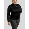 Polo Montar Briella lange mouwen kristal Roségoud Curve dames - Zwart