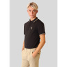 Polo Montar homme col contrastée manches courtes - Noir