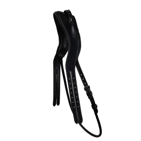 Hoofdstel Montar aangepast, gelooid leer met ronde keelriem