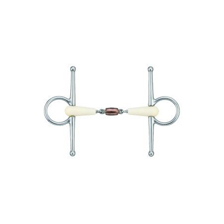 Koperkleurig Happy Mouth bit met scharen en dubbele breuk