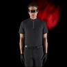 Polo d'entraînement homme Equestro Ridertechnology à manches courtes et zip - Noir