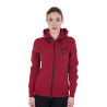 Sweat-shirt à capuche Equestro femme avec zip - Noir total