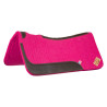 Western zadeldek van vilt met lederen inzetstukken 32"x32" Pool's - Fuchsia