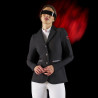 Veste de concours femme Equestro Ridertechnology avec coutures thermosoudées - Noir