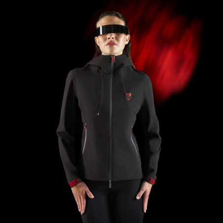 Veste imperméable femme Equestro Ridertechnology avec zip