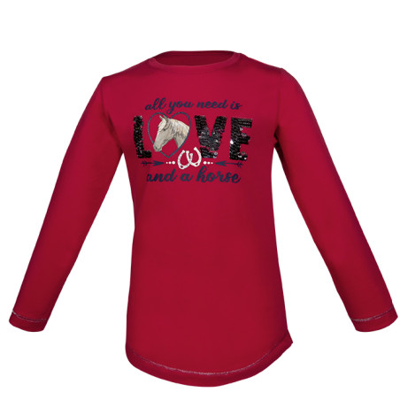 Lange mouwen T-shirt Love Horses HKM kind