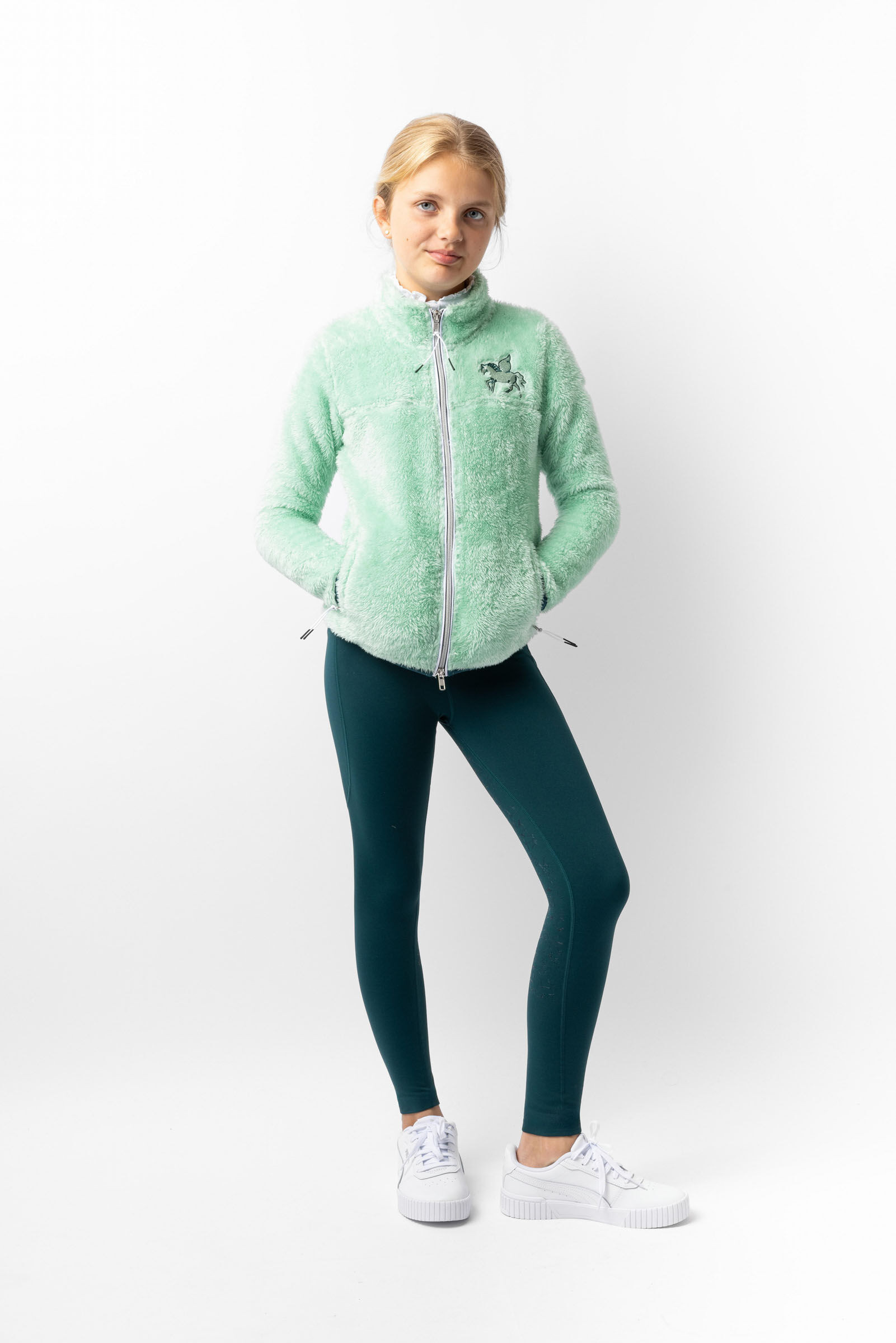 Veste polaire enfant Elsa Horze Brouillard vert Veste polaire enfant Elsa Horze Brouillard vert