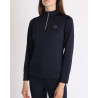 Polo de concours Montar Everly crystal logo manches longues femme - Marine