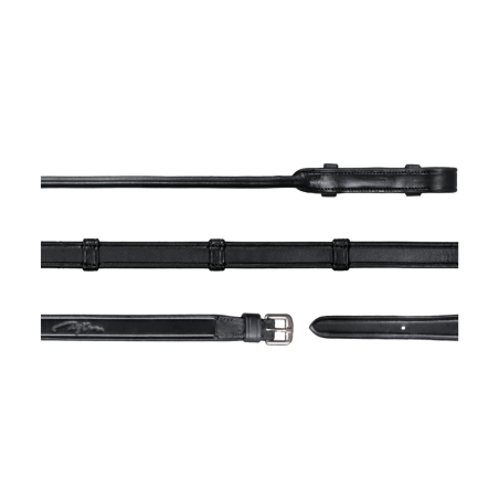 Teugels Dy'on collectie dressuur rond leder Volledig Leder Met 7 Stops 5/8"