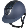 Casque Glamour Shield HKM - Marine / argenté
