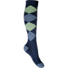 Chaussettes HKM Warming up - Bleu jeans / carreaux