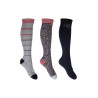Chaussettes Miami HKM lot de 3 - Gris / noir