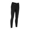 Pantalon Pikeur femme New Lugana faux fond de peau 0908 taille mi haute - Noir