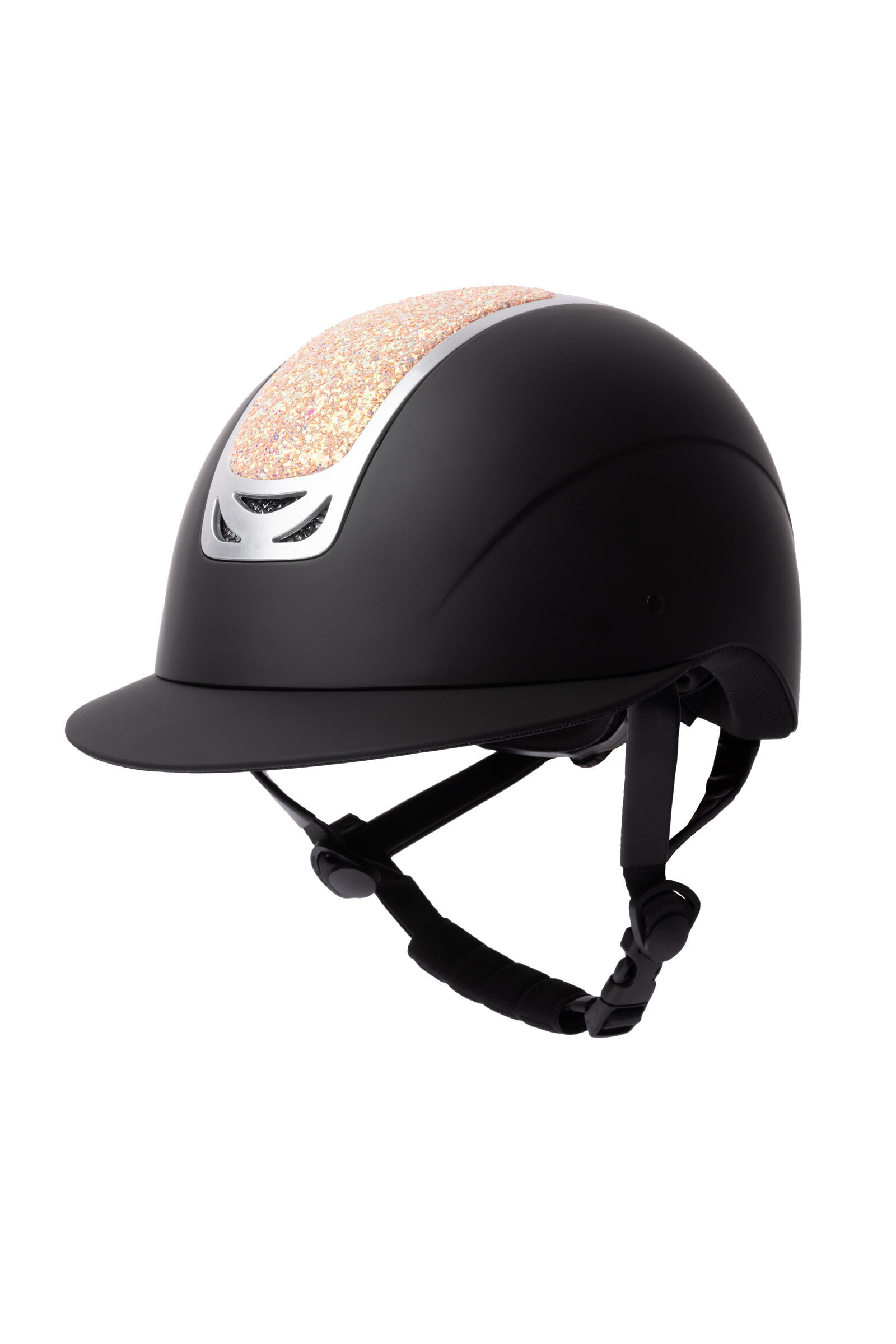 Casque d'équitation ornement en cristal Horze Arix II Noir / noir Casque d'équitation ornement en cristal Horze Arix II Noir / noir