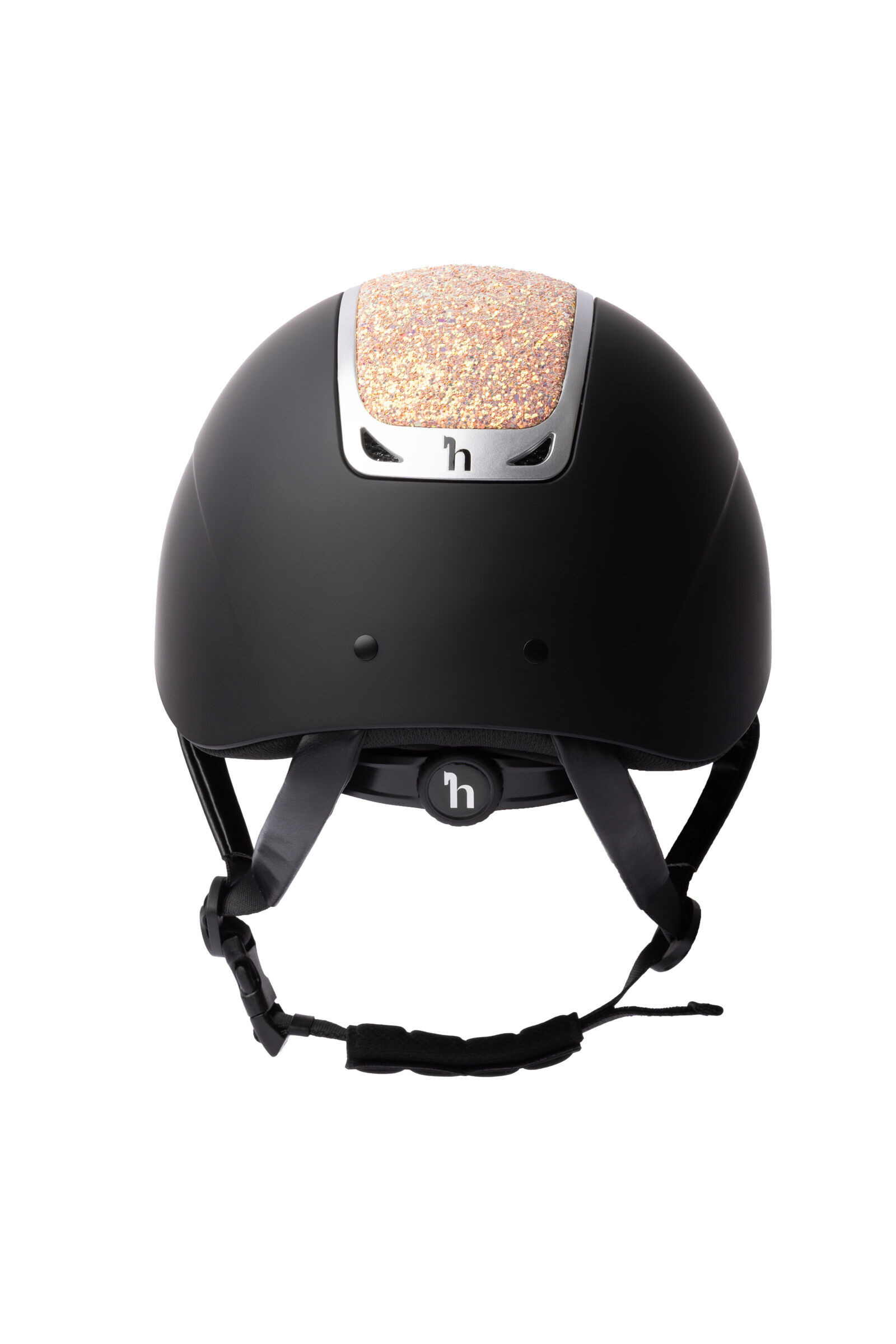Casque d'équitation ornement en cristal Horze Arix II Noir / noir Casque d'équitation ornement en cristal Horze Arix II Noir / noir
