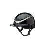 Casque Charles Owen Halo Luxe visière large - Noir / platinium brillant