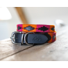 Hondenhalsband Polo HFI - Zwart / oranje / roze