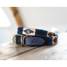 Hondenhalsband Polo HFI - Bruin / marine / goud