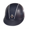 Casque Charles Owen SP8 Leather Look piping - Marine