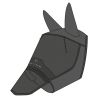 Masque anti-mouches anti-UV Equithème Mesh avec nez - Noir