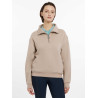 Pull LeMieux col quart zippé Keira femme - Almond