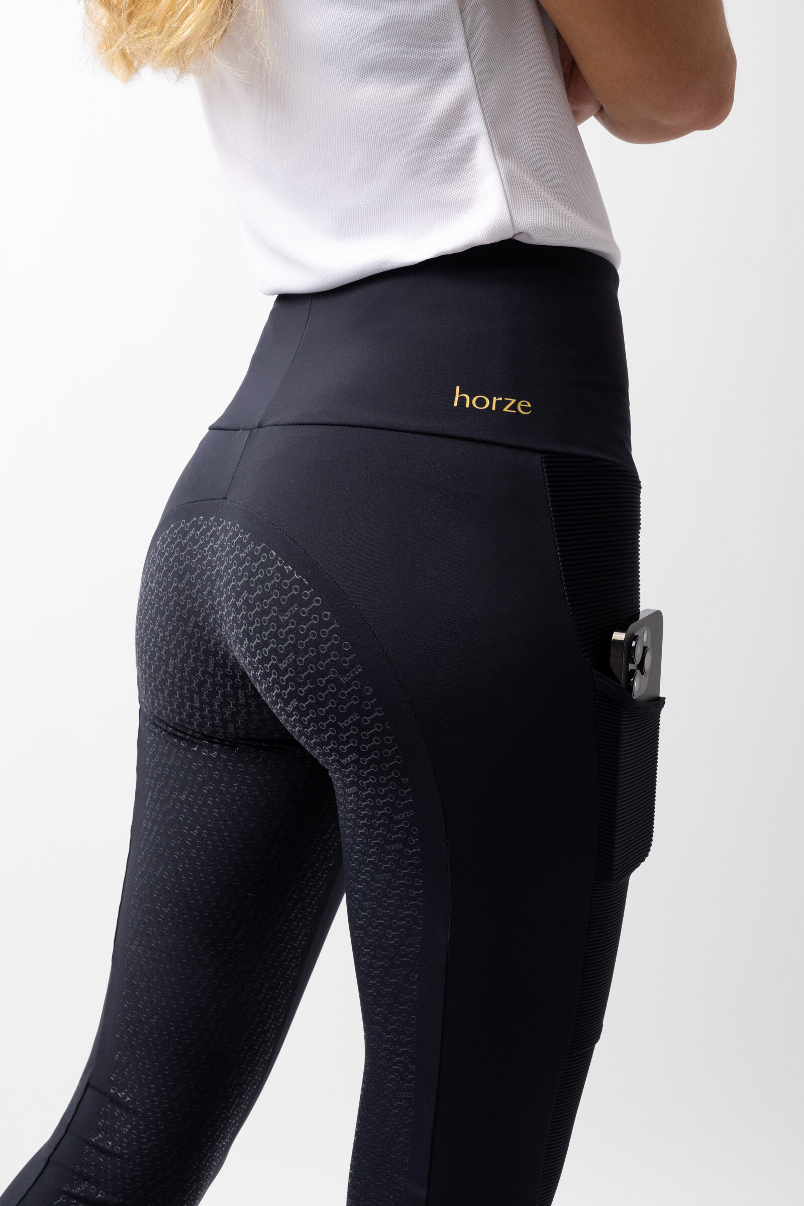 Legging Horze Mathilde fond silicone femme Bleu marine foncé Legging Horze Mathilde fond silicone femme Bleu marine foncé