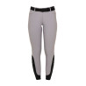 Pantalon femme avec grip intégral Aria en tissu technique Equestro - Gris givre
