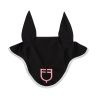 Bonnet anti-mouches en tissu technique avec logo multicolore Equestro - Noir / blanc / ballerine