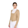 Polo de concours Femme Manches Longues avec Insertions Mesh Equestro - Beige