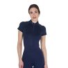 Technische aansluitende trainingspolo met ritssluiting voor dames Equestro - Marineblazer