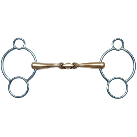 Mors Gebiss Stübben 2980 contact rapide 3 anneaux Trense canon 16 mm