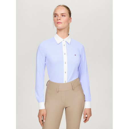 Chemise Tommy Hilfiger Equestrian Essex Stretch Oxford manches longues femme