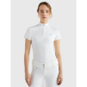 Polo de concours Tommy Hilfiger Equestrian Performance Strass manches courtes femme - Blanc