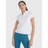 Polo Tommy Hilfiger Equestrian à strass manches courtes femme - Blanc