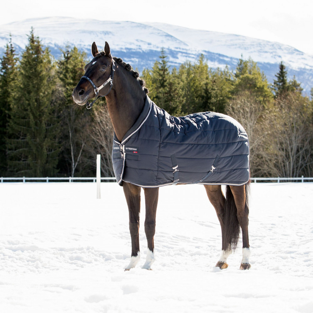 Couverture D’écurie EQuest Ottawa 400g Noire Pour Cheval – Taille 135 Cm