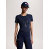 T-shirt Tommy Hilfiger Equestrian Manhattan manches courtes femme - Bleu marine