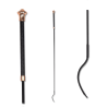 Cravache de dressage Waldhausen Noblesse - Noir / or rosé