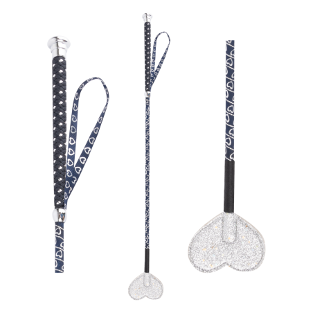 Cravache enfants Waldhausen claquette en cœur