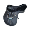 Dessus de selle Waldhausen en peau d’agneau - Noir