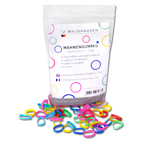 Élastiques Waldhausen extra larges à natter multicolore