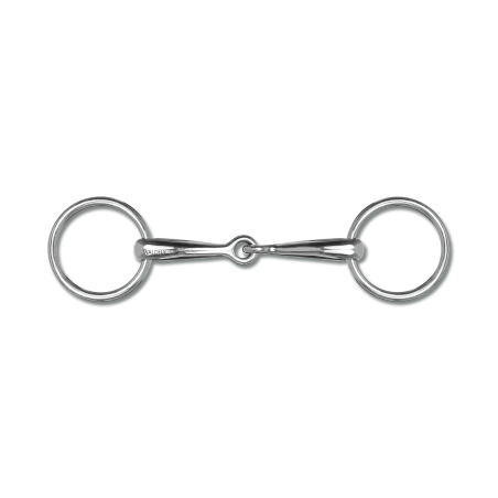 Bit met 2 ringen Waldhausen pony roestvrij staal