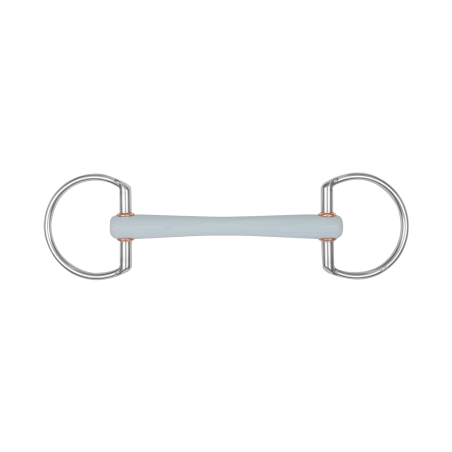 Mors de filet Beris à olives barre de confort fine et anneau de 6 cm