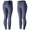 Pantalon à fond peau silicone B Vertigo Olivia femme - Bleu marine