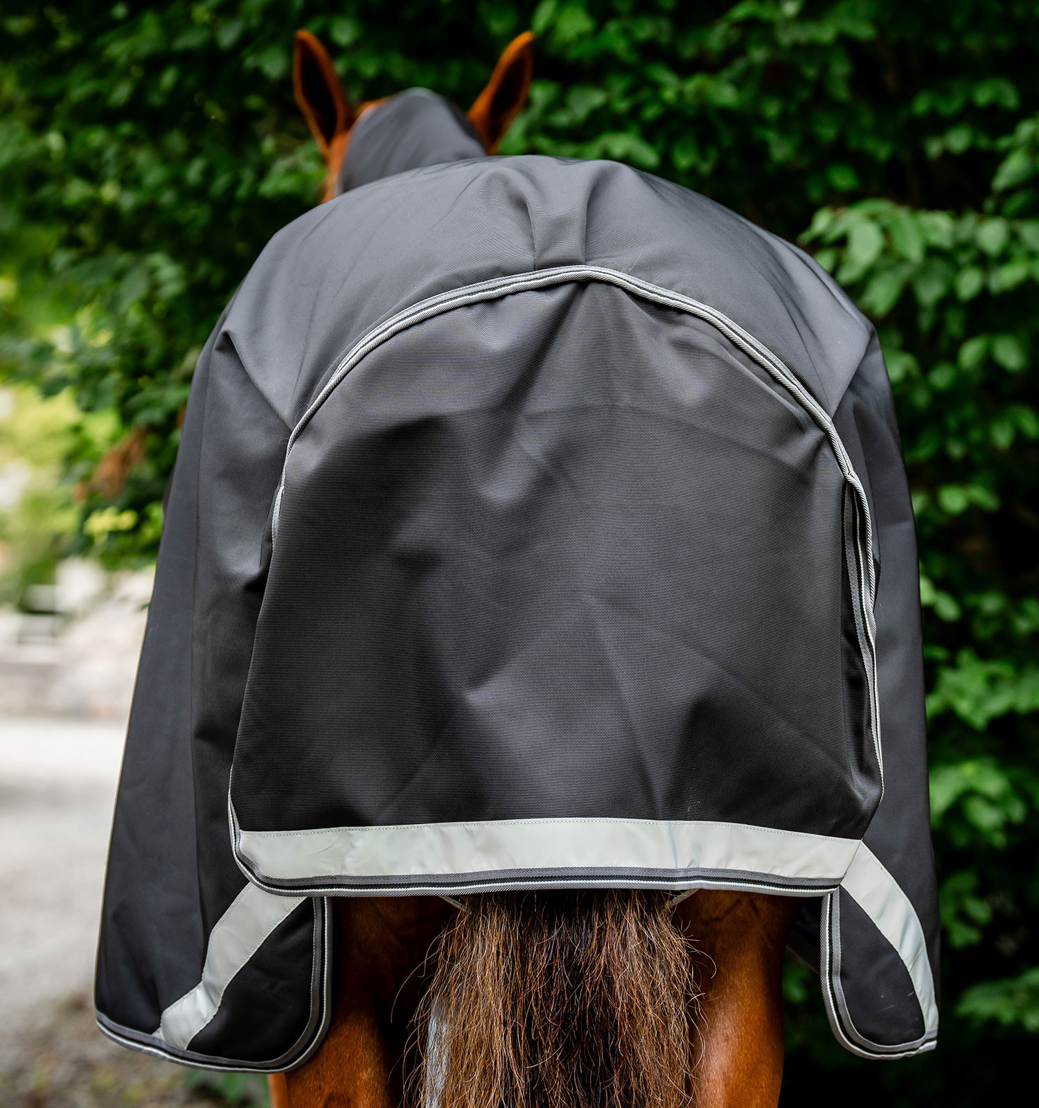 Couverture Horseware Rambo Supreme 1000D Turnout 50g Noir / orage / gris argent Couverture Horseware Rambo Supreme 1000D Turnout 50g Noir / orage / gris argent