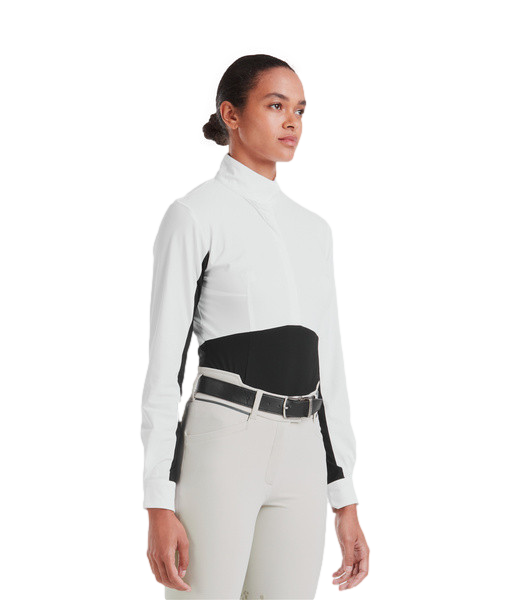 Chemise de concours Monica Horse Pilot manches longues femme Noir