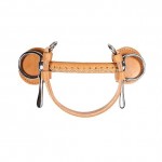 Rechtdoor Frisco June Finn-Tack bit met lederen bekleding