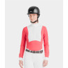 Polo de concours Monica Horse Pilot manches longues femme - Confettis rose