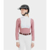 Wedstrijdpolo Monica Horse Pilot lange mouwen dames - Roze mesa
